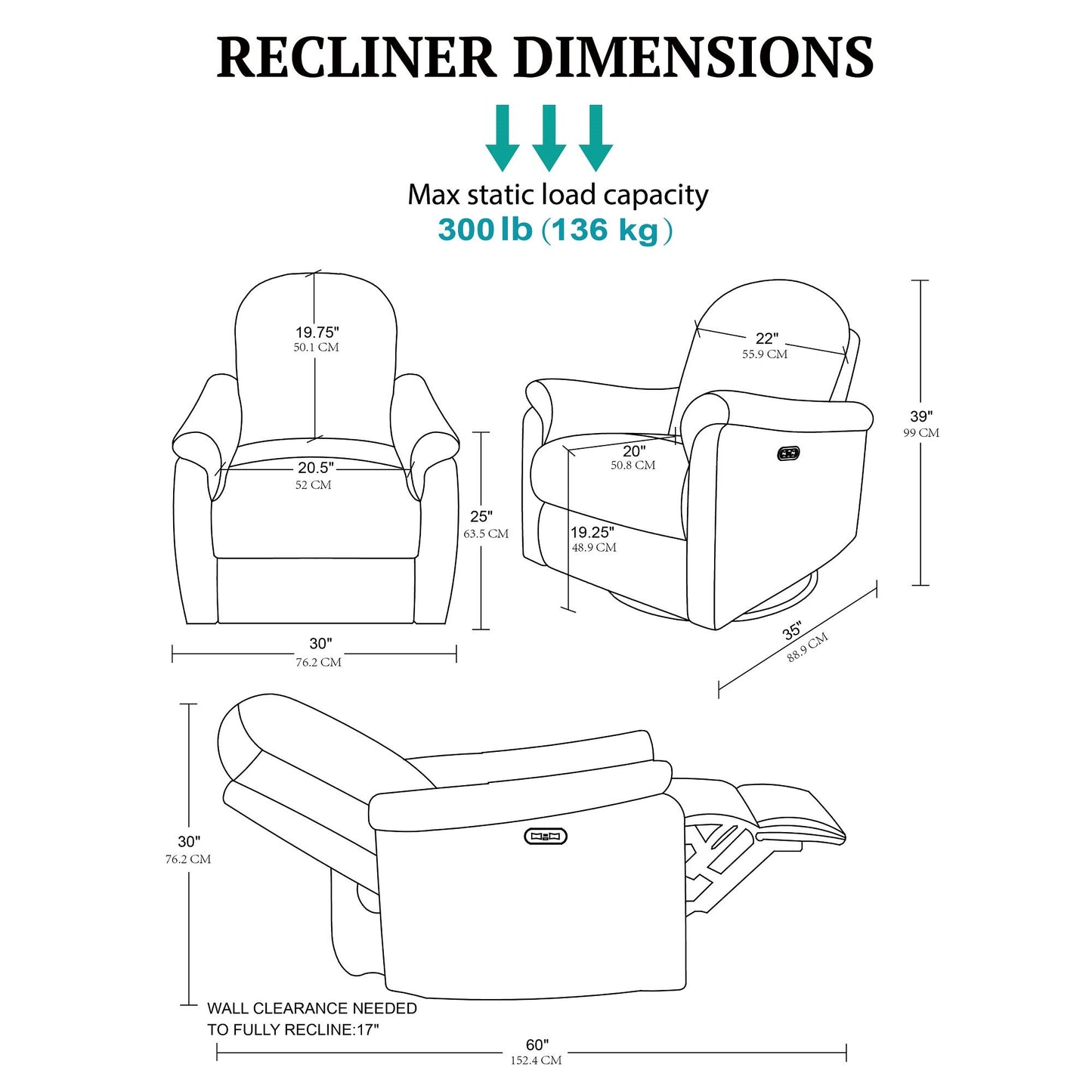 Elio 3 in1 Power Recliner