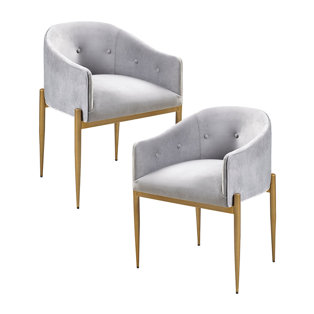 Sheraton Tufted Low Back Upholstered Arm Dining Chair (Pack of 2)
