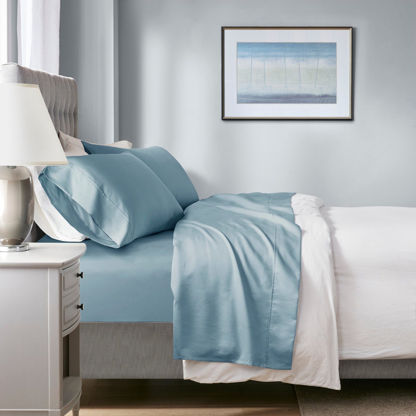 π 1000 Thread Count HeiQ Smart Temperature Cotton Blend 4-Piece Sheet Set (100% off)
