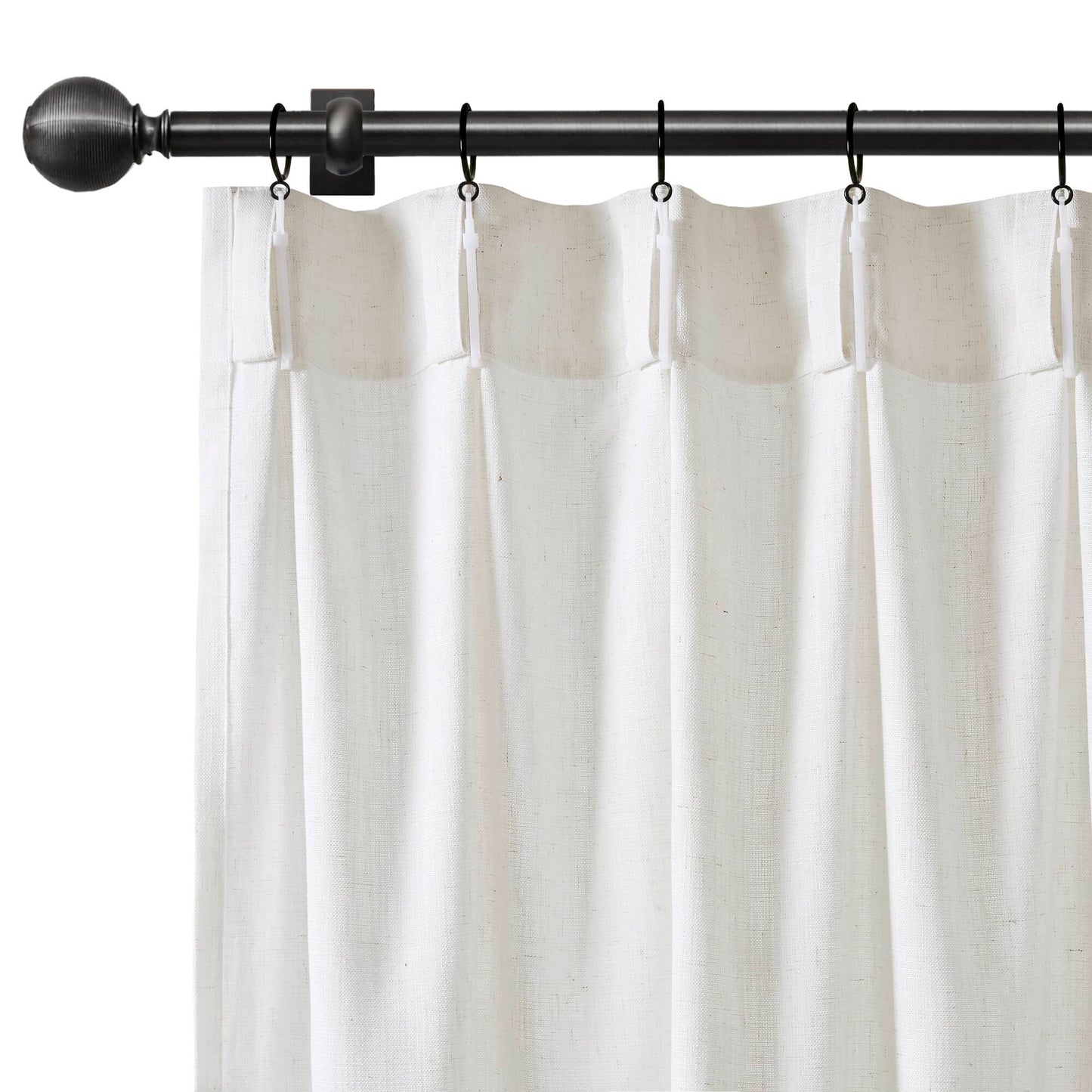 Emery 300gsm poly linen with 7 pinch pleat per pc