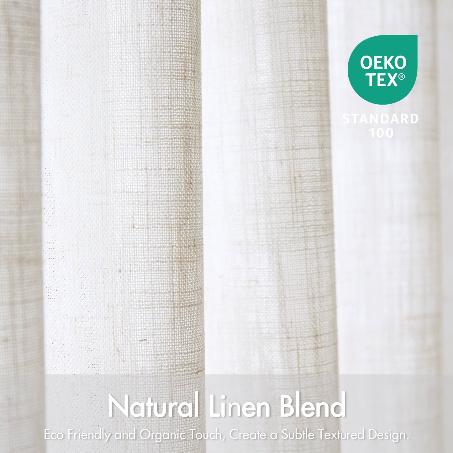 Emery 300gsm poly linen with 7 pinch pleat per pc