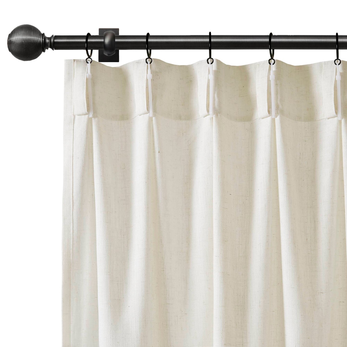 Emery 300gsm poly linen with 7 pinch pleat per pc