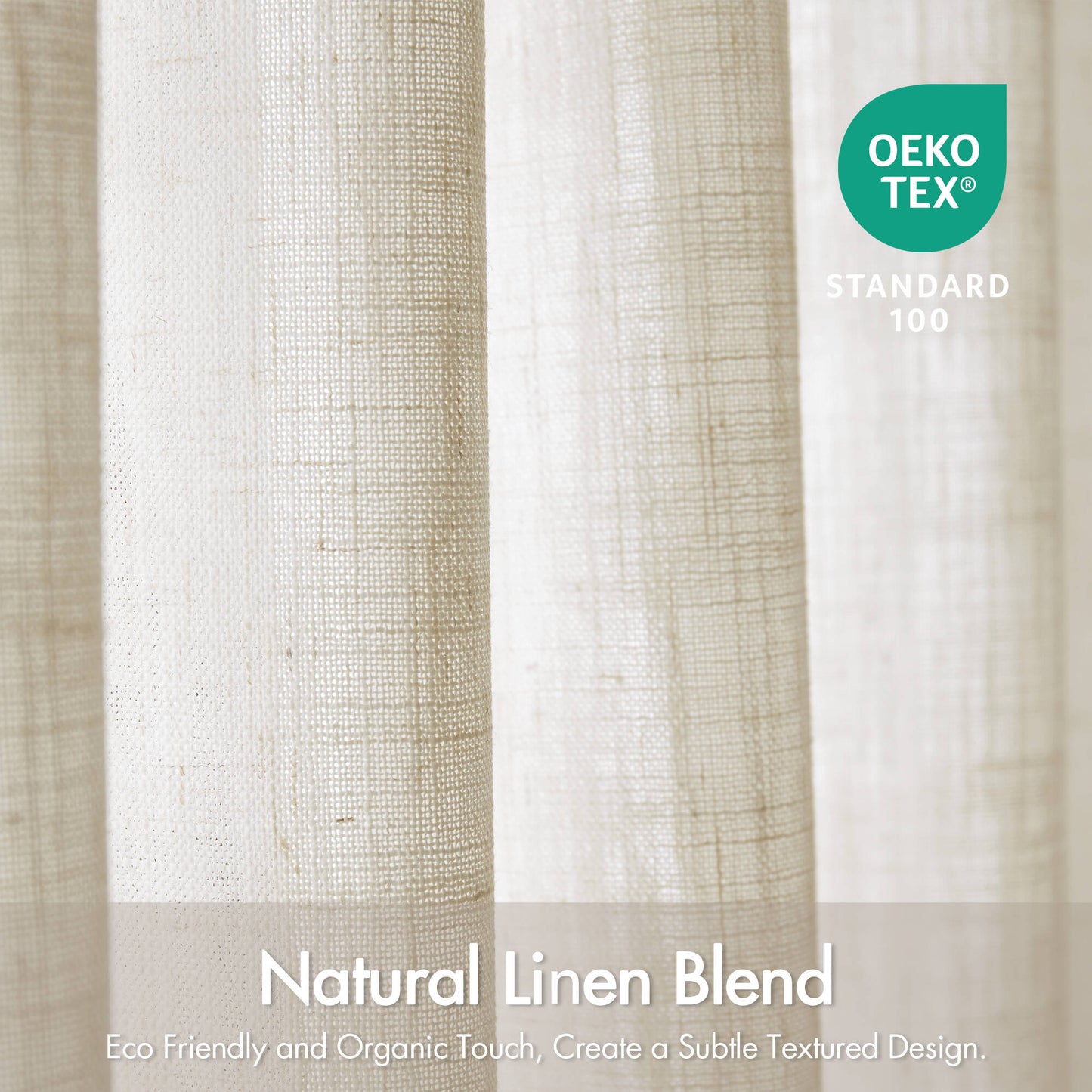 Emery 300gsm poly linen with 7 pinch pleat per pc
