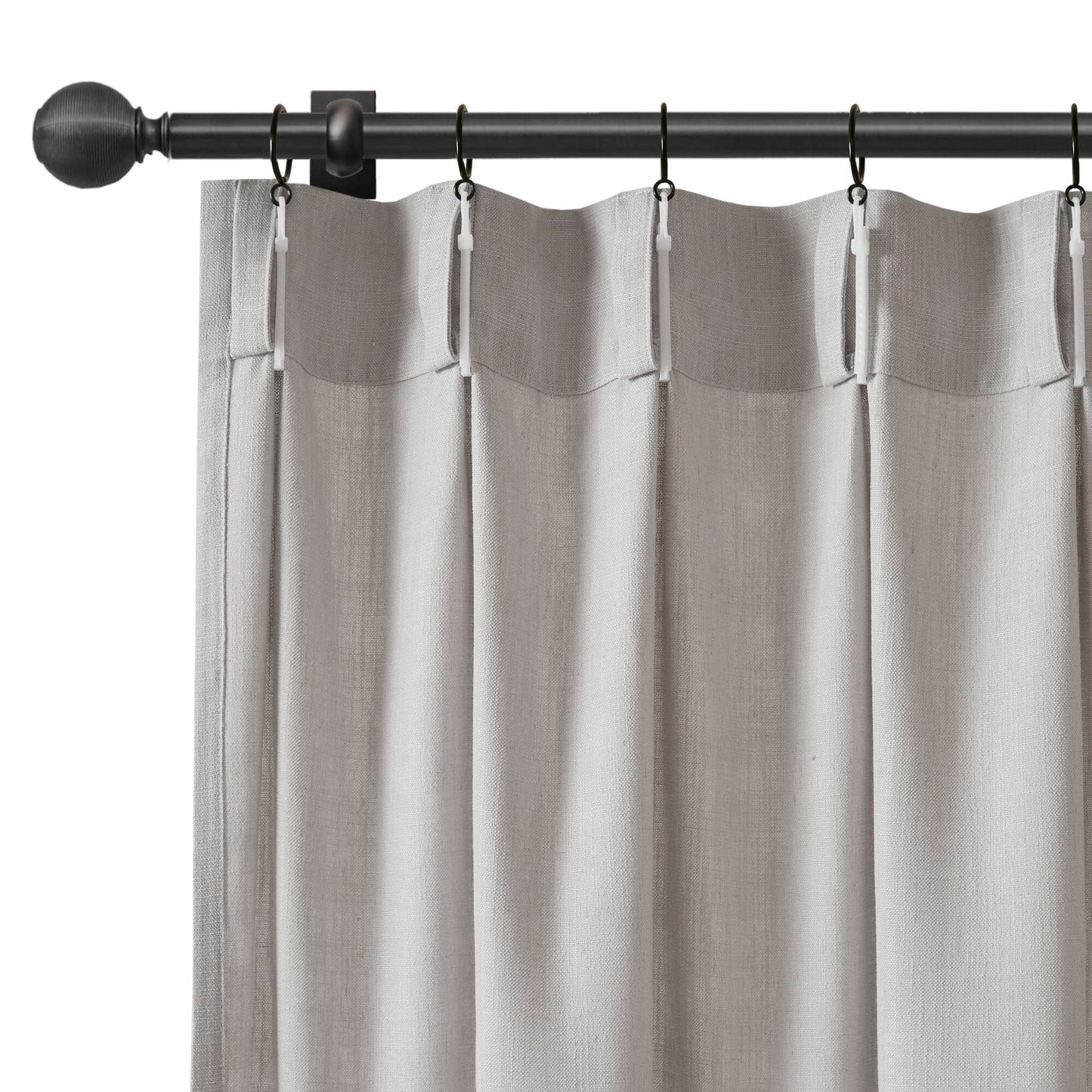 Emery 300gsm poly linen with 7 pinch pleat per pc