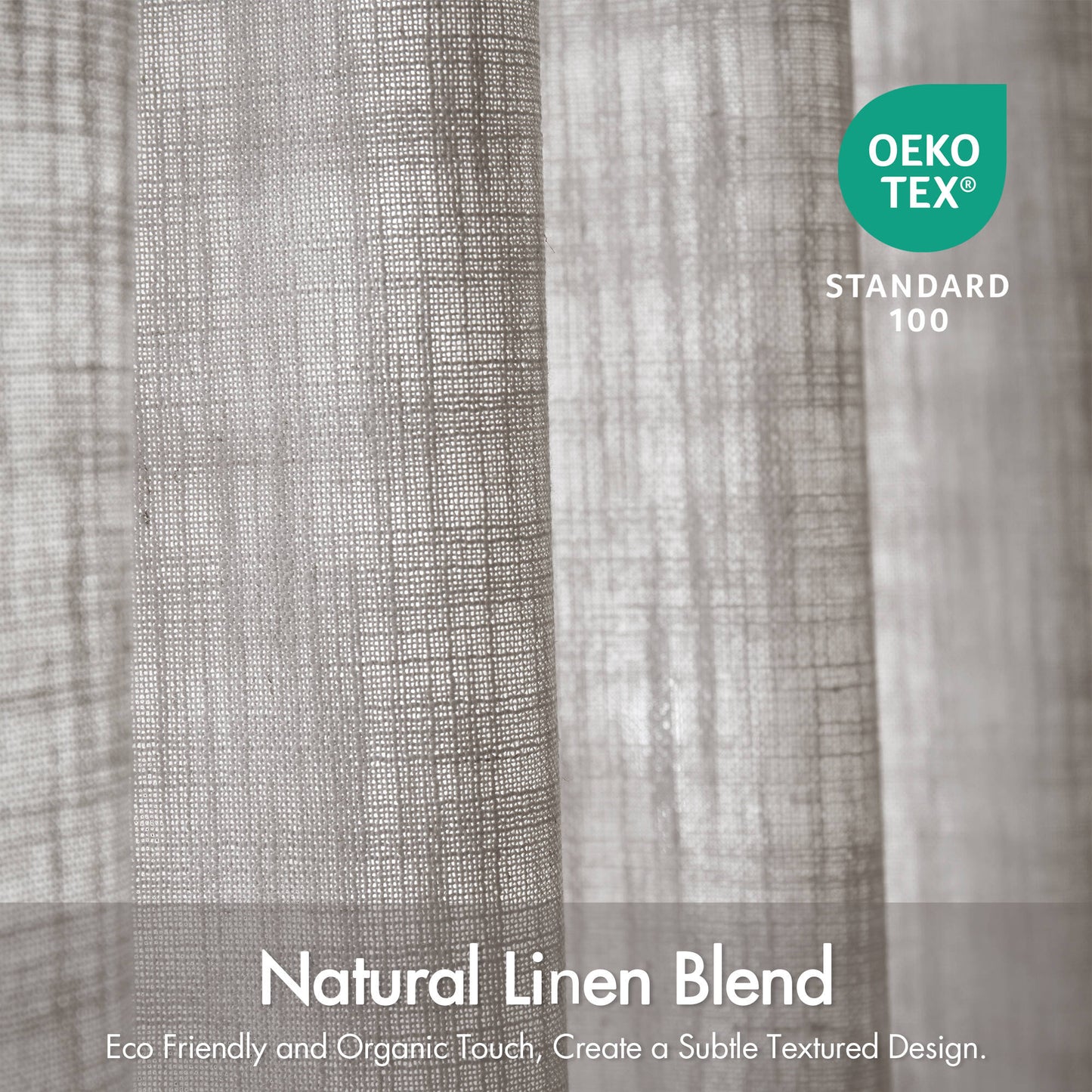 Emery 300gsm poly linen with 7 pinch pleat per pc