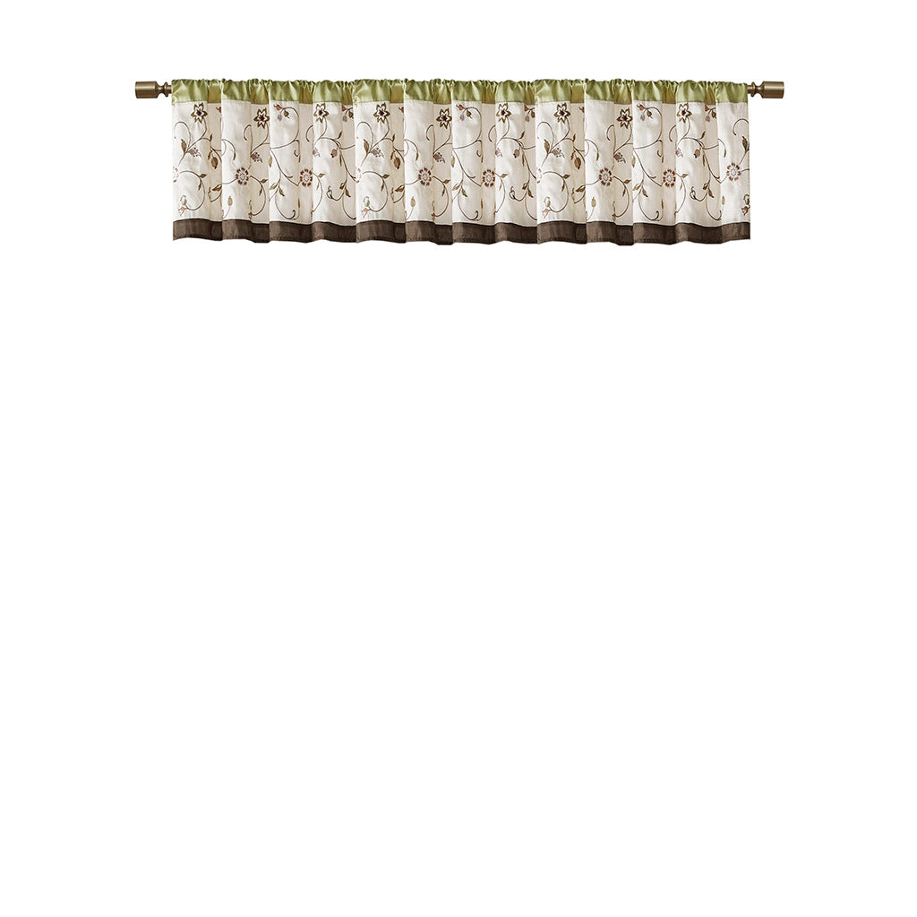 Serene Embroidered Window Valance