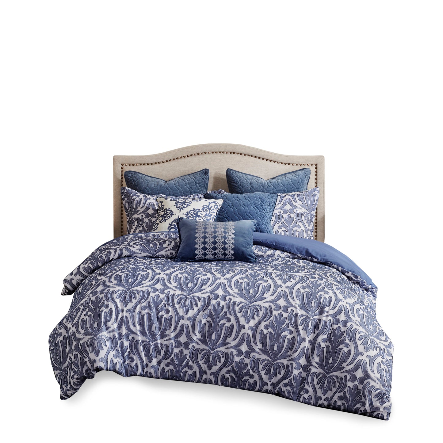 Maison Cotton Clip Jacquard Damask Comforter Set