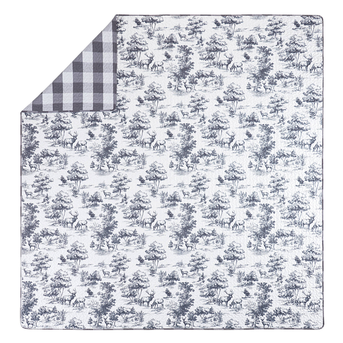Hartwell Woodland Deer Reversible 3-Piece Coverlet Mini Set