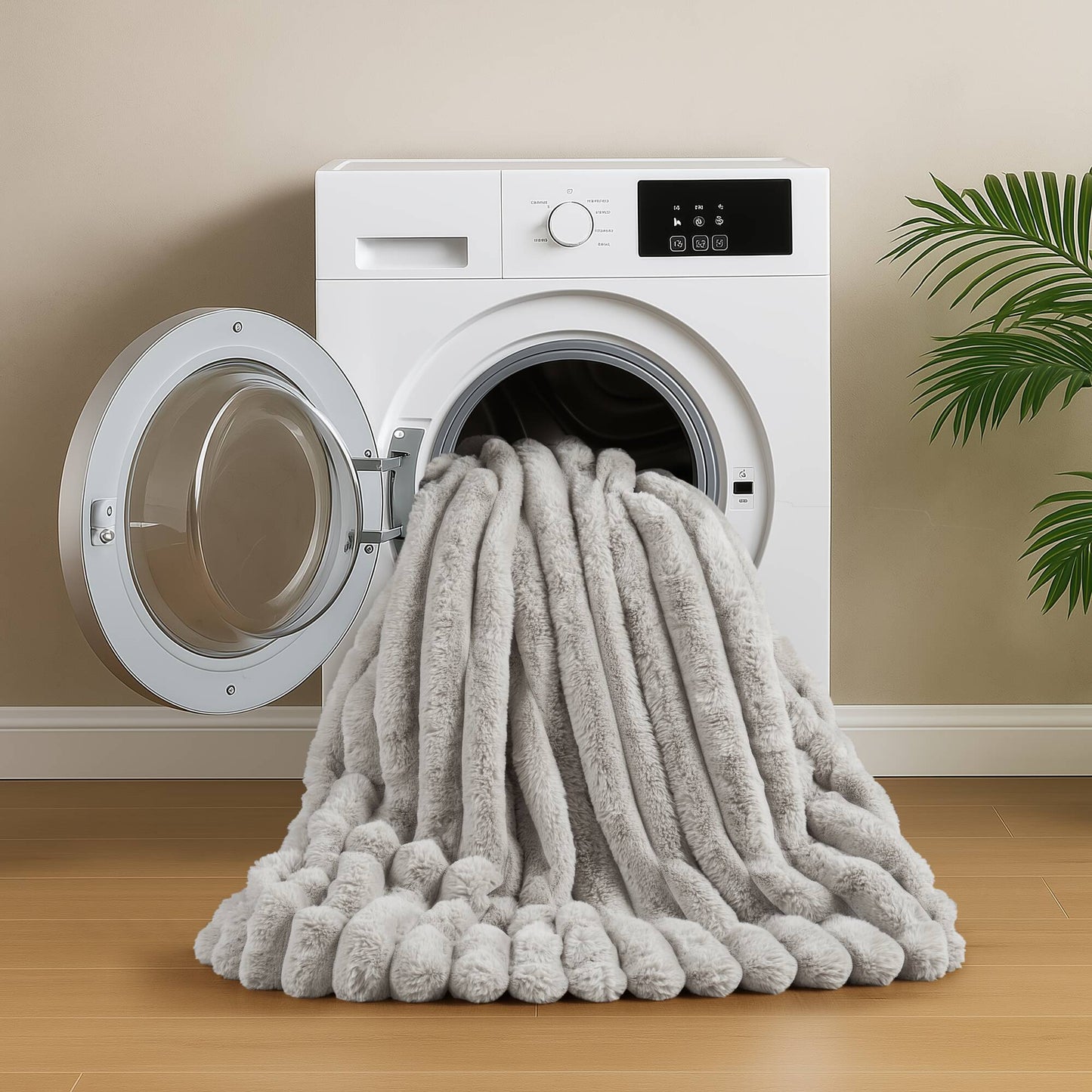 Jasmine Ultrasoft Faux Fur Ribbed Comforter Set