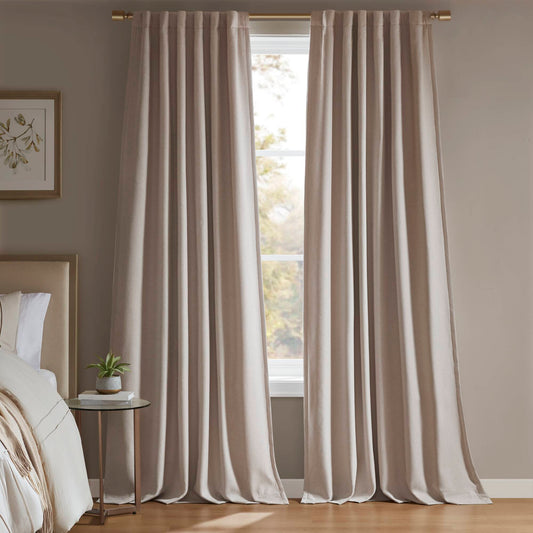 Karien Sound blocking/Total blackout curtain panel pair