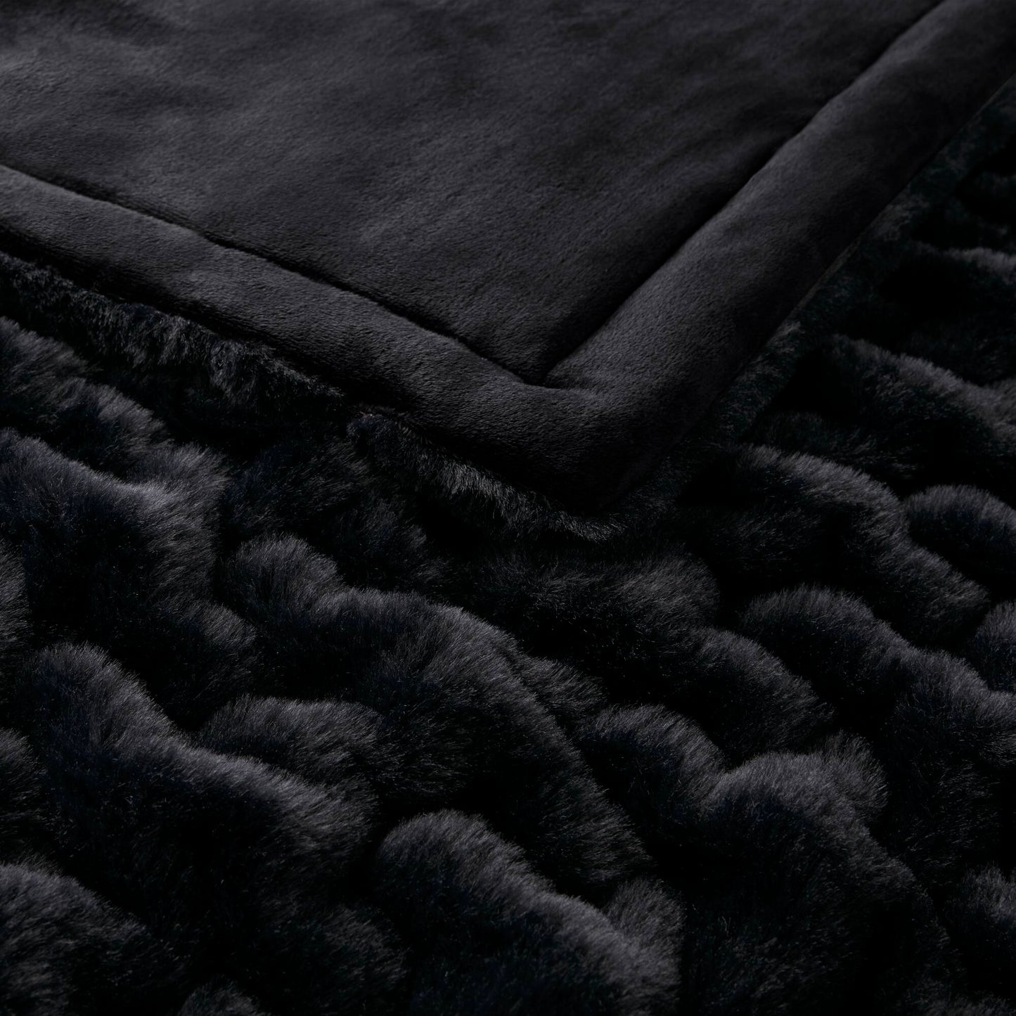 Ruched Fur Throw
