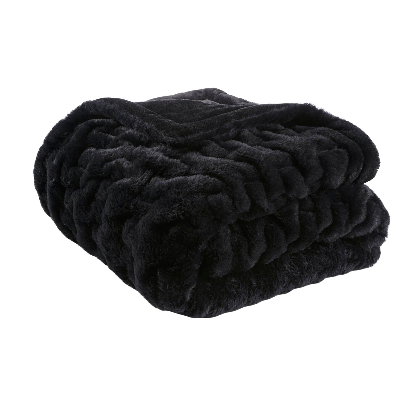 Ruched Fur Throw