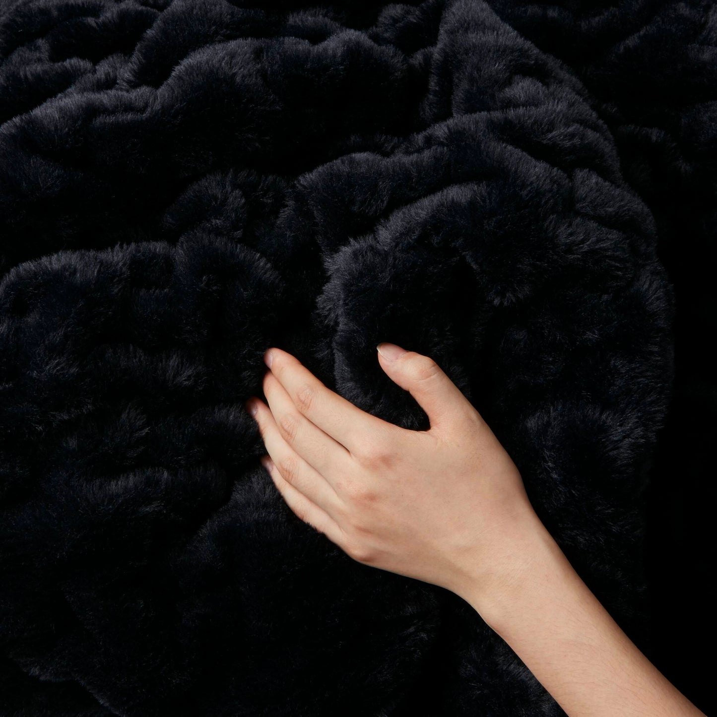 Ruched Fur Throw