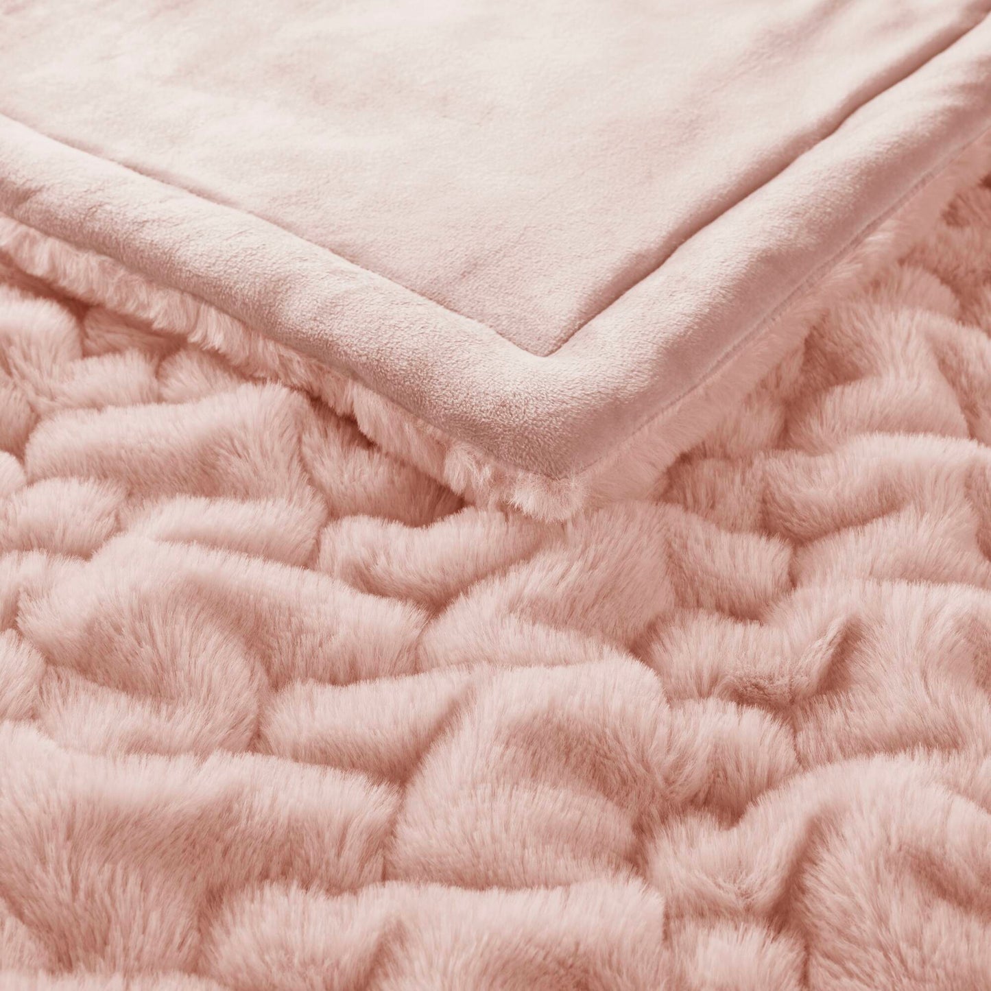 Ruched Fur Throw