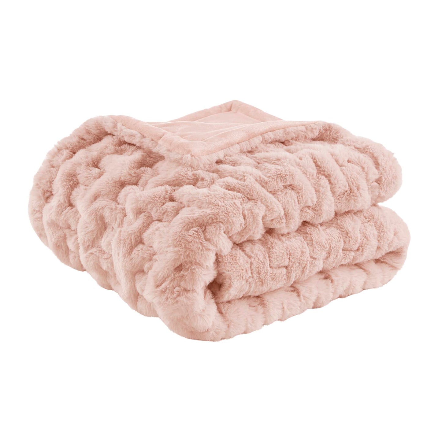 Ruched Fur Throw