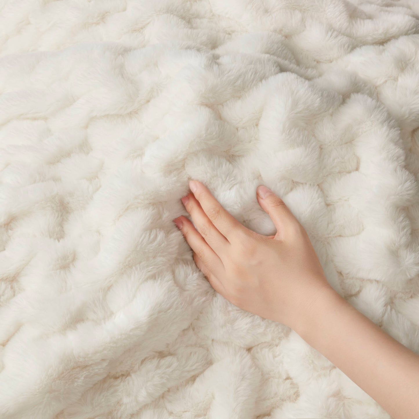 Ruched Fur Throw