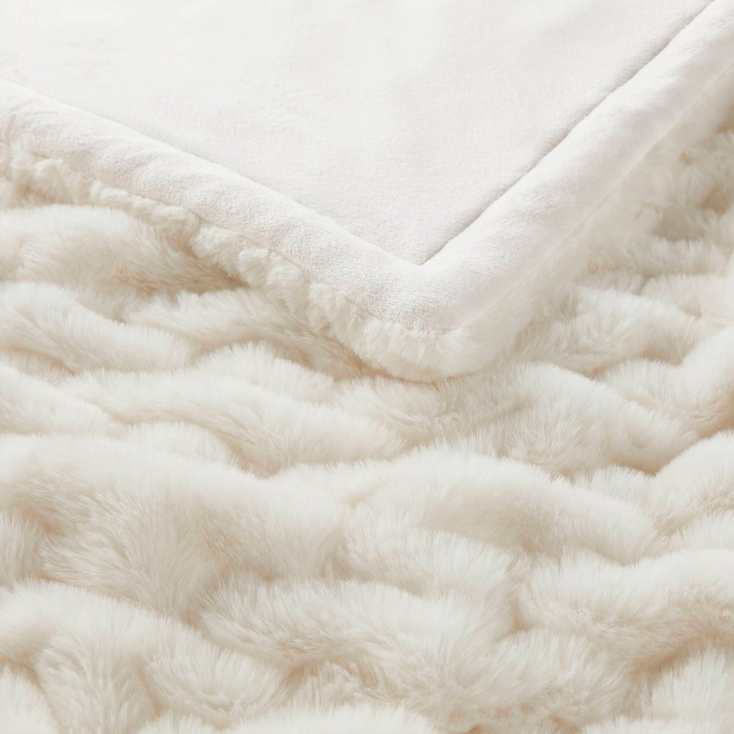 Ruched Fur Throw