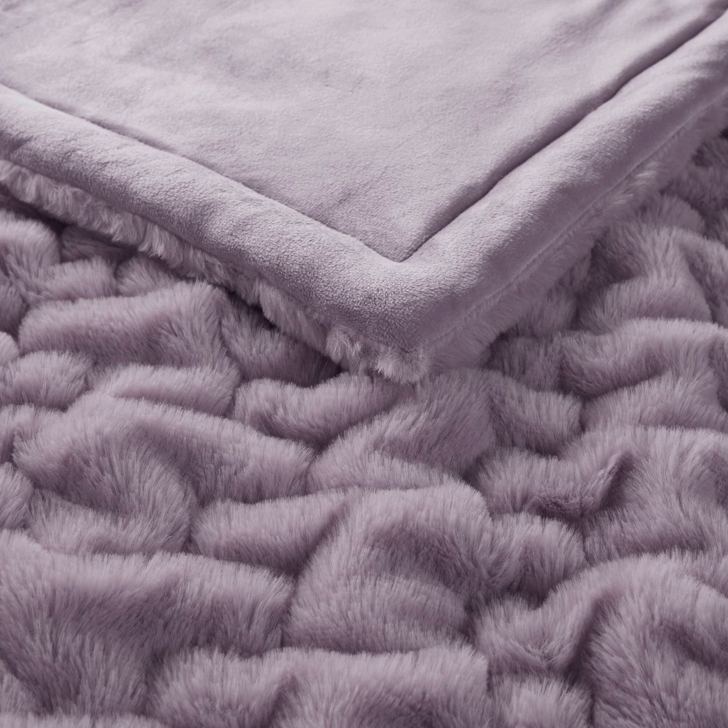 Ruched Fur Throw
