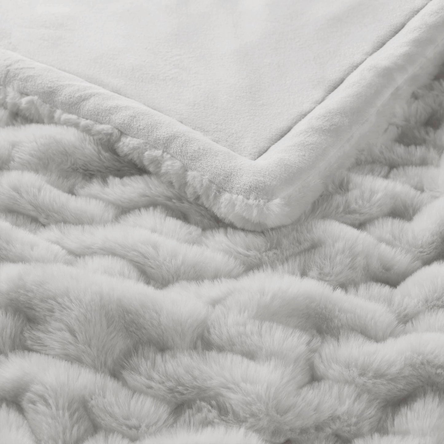 Ruched Fur Throw