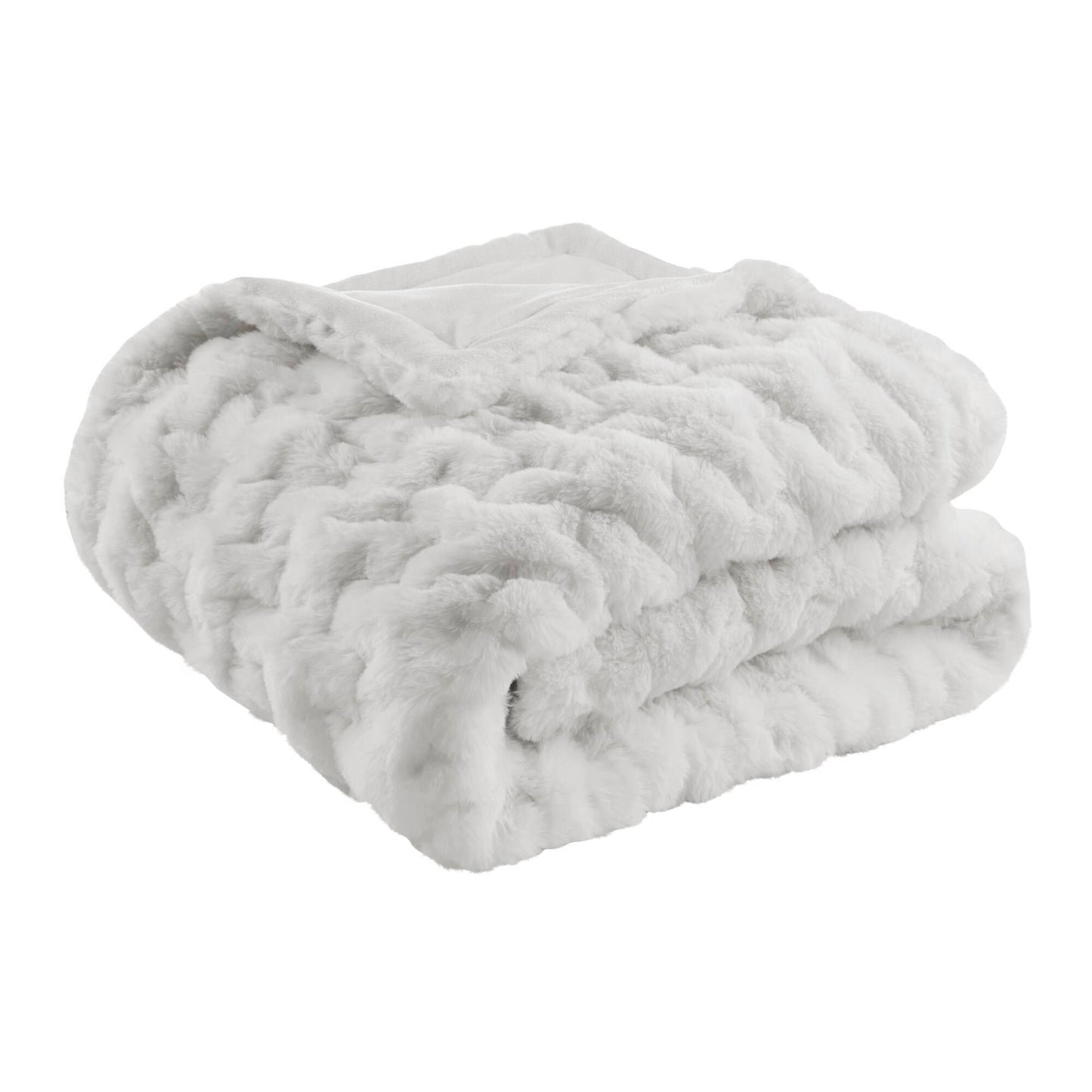 Ruched Fur Throw