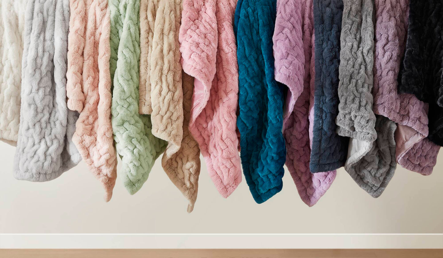 Ruched Fur Throw