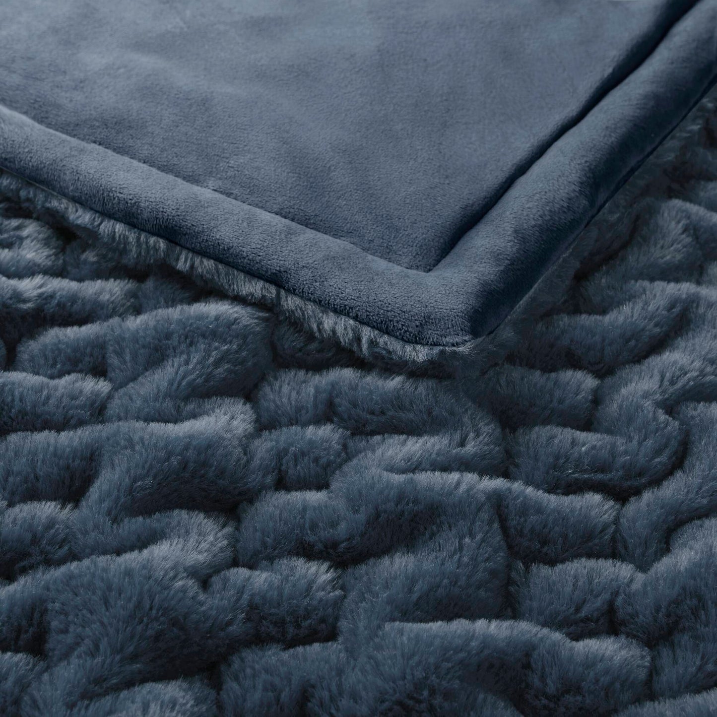 Ruched Fur Throw