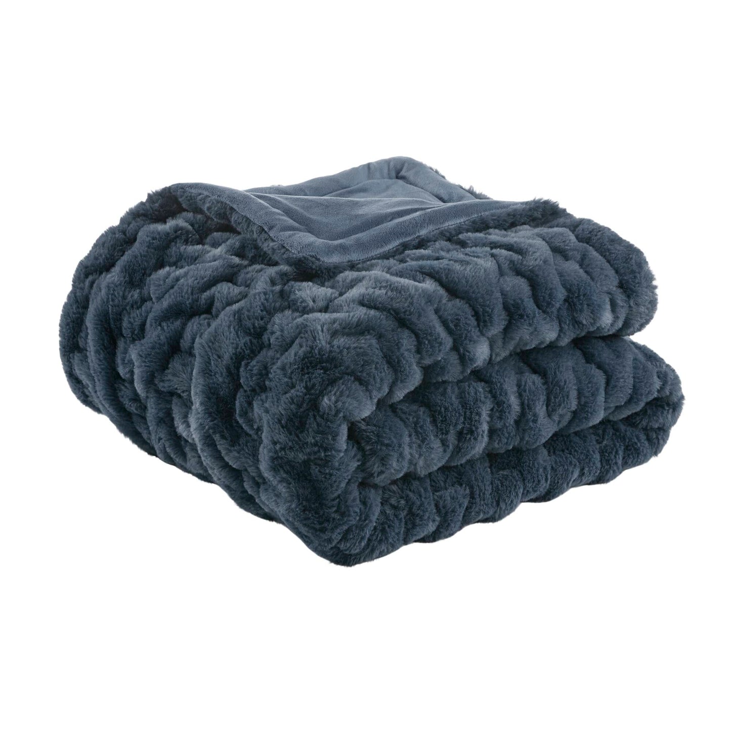 Ruched Fur Throw