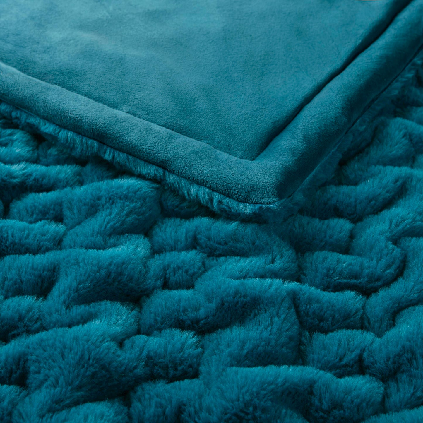 Ruched Fur Throw