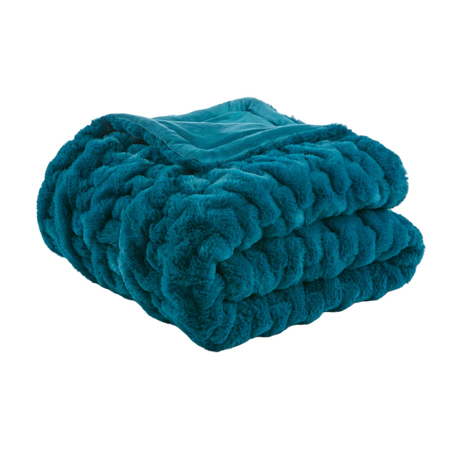 Ruched Fur Throw