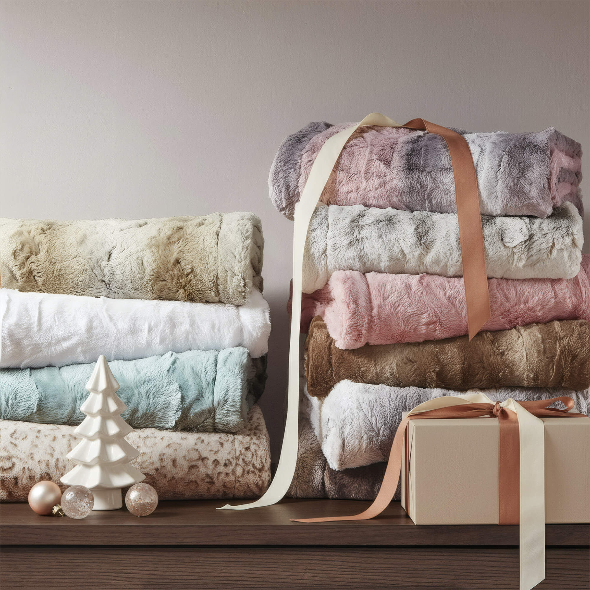 Zuri Oversized Faux Fur Throw - Madison Park Blanket