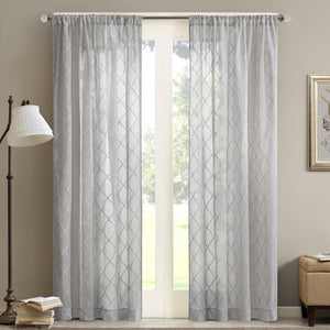 Irina Diamond Sheer Window Curtain Panel