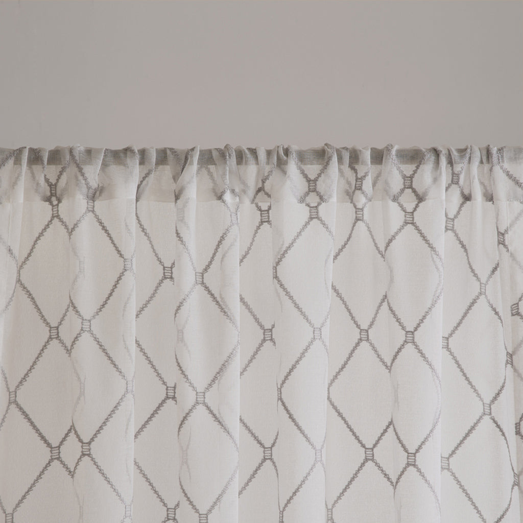 Irina Diamond Sheer Window Curtain Panel