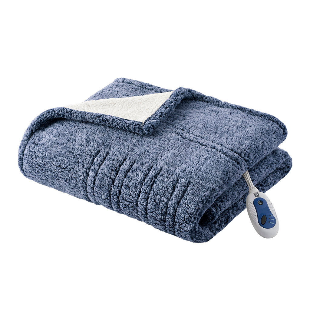 Marbled Sherpa Heated Throw