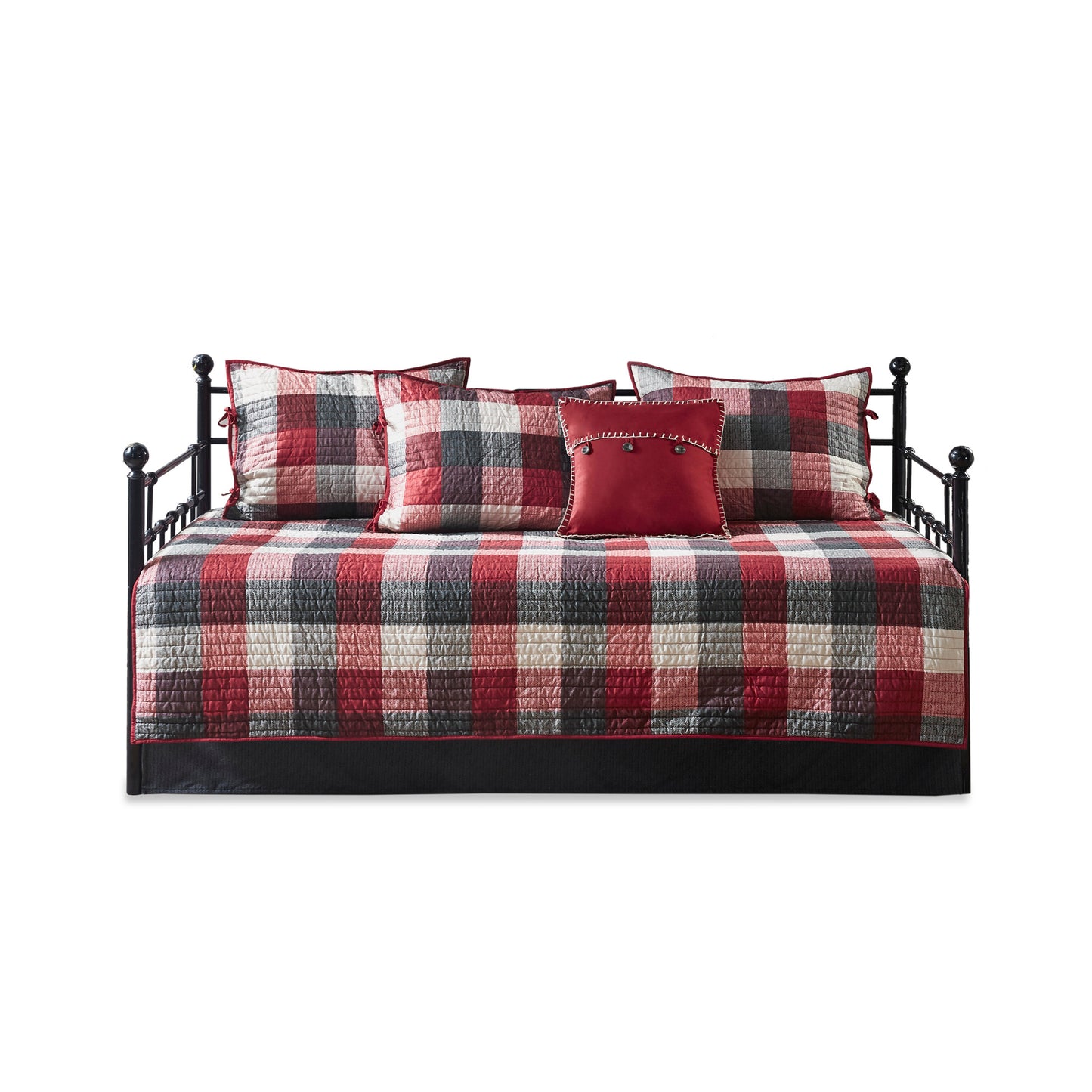 Madison Park 6 Piece Reversible Plaid Daybed Cover Set