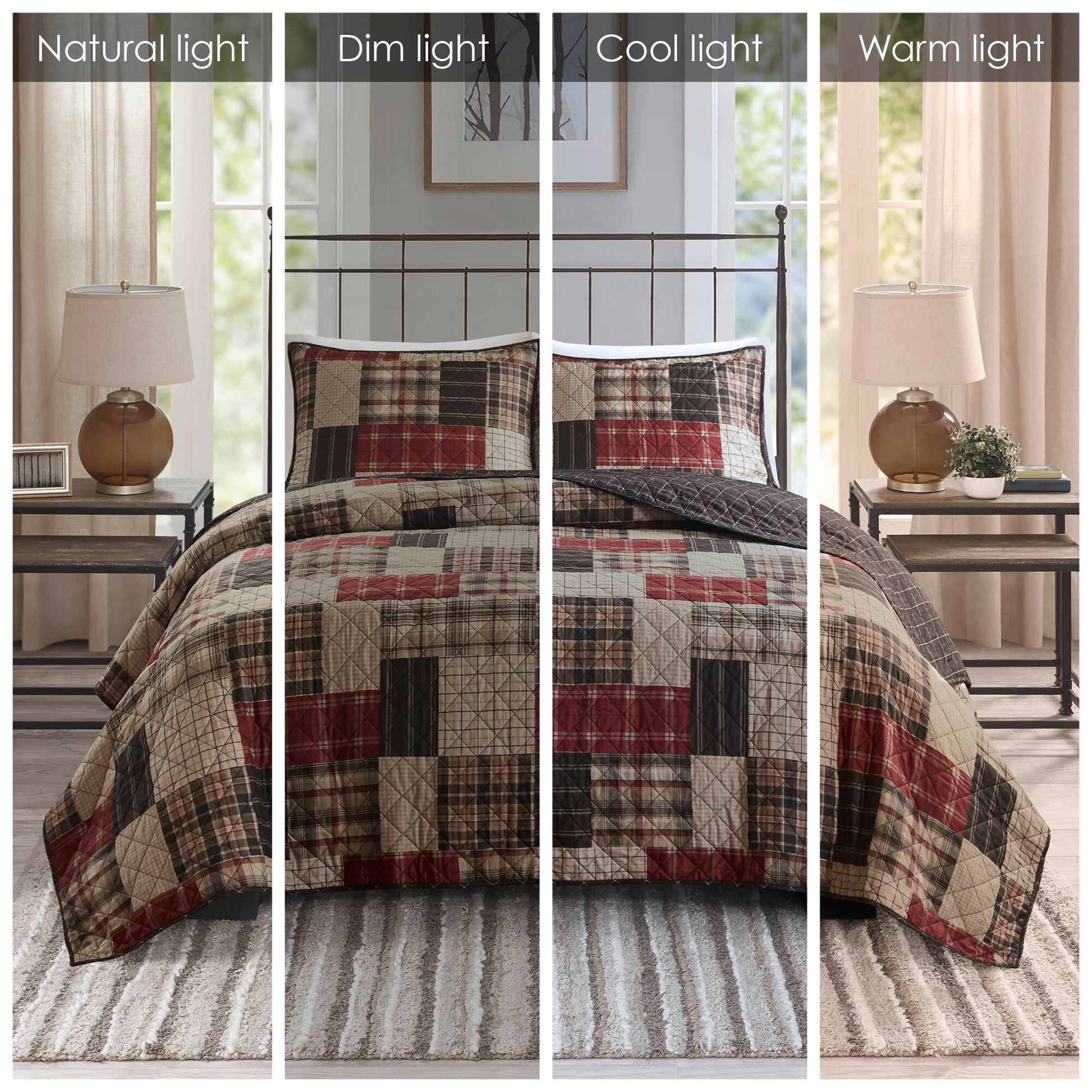 Madison Park 3 Piece Reversible Printed Quilt Set