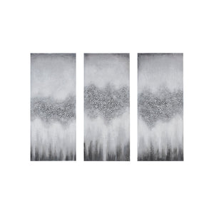 Luminous Heavily Embellished 3-piece Canvas Wall Art Set