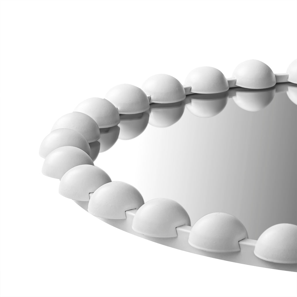 Madison Park Signature 36" Large Decorative Round Wall Mirror with Beaded Metal Frame