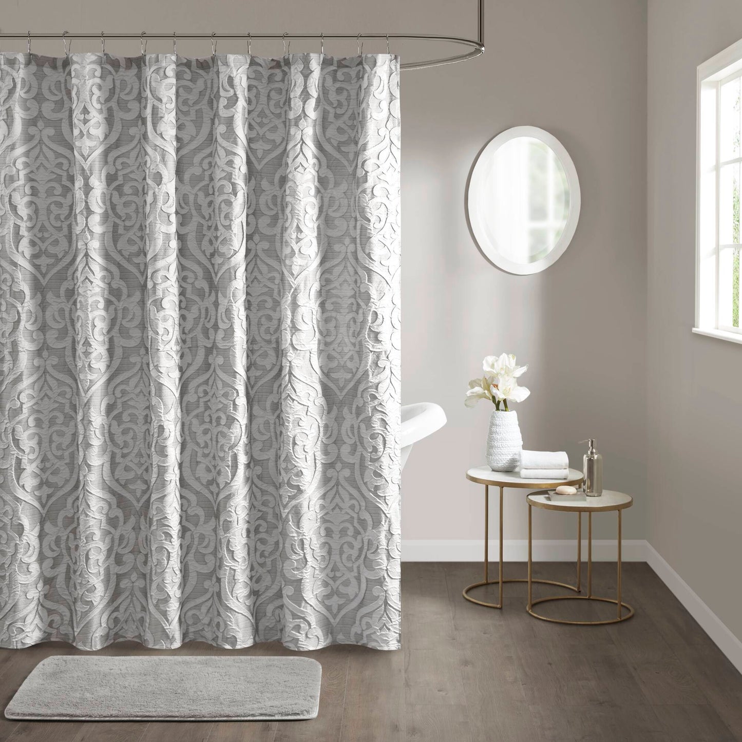 Madison Park Jacquard Shower Curtain