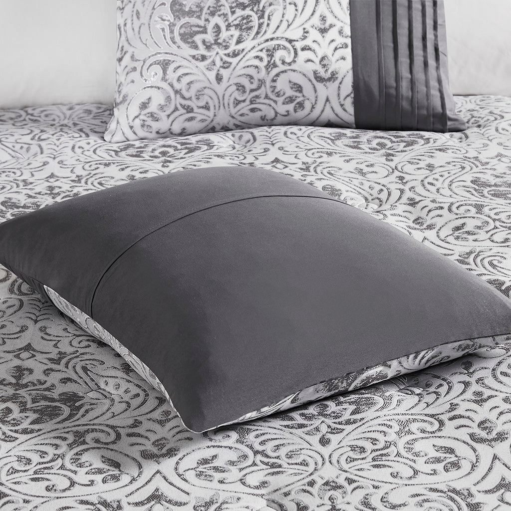 Madison Park 12 Piece Jacquard Comforter Set with Bed Sheets