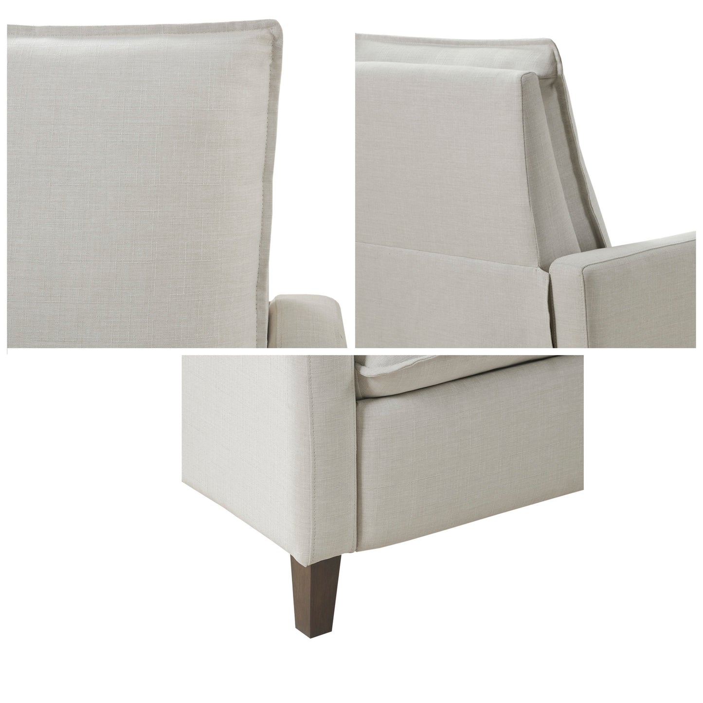 Madison Park Upholstered Manual Push Back Recliner