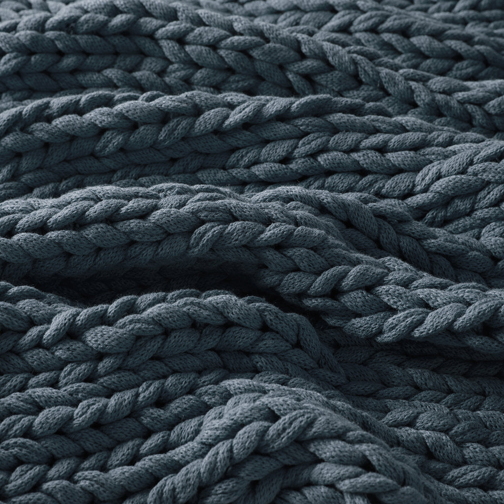 Madison Park Hand Made Chunky Double Knit Throw Blanket