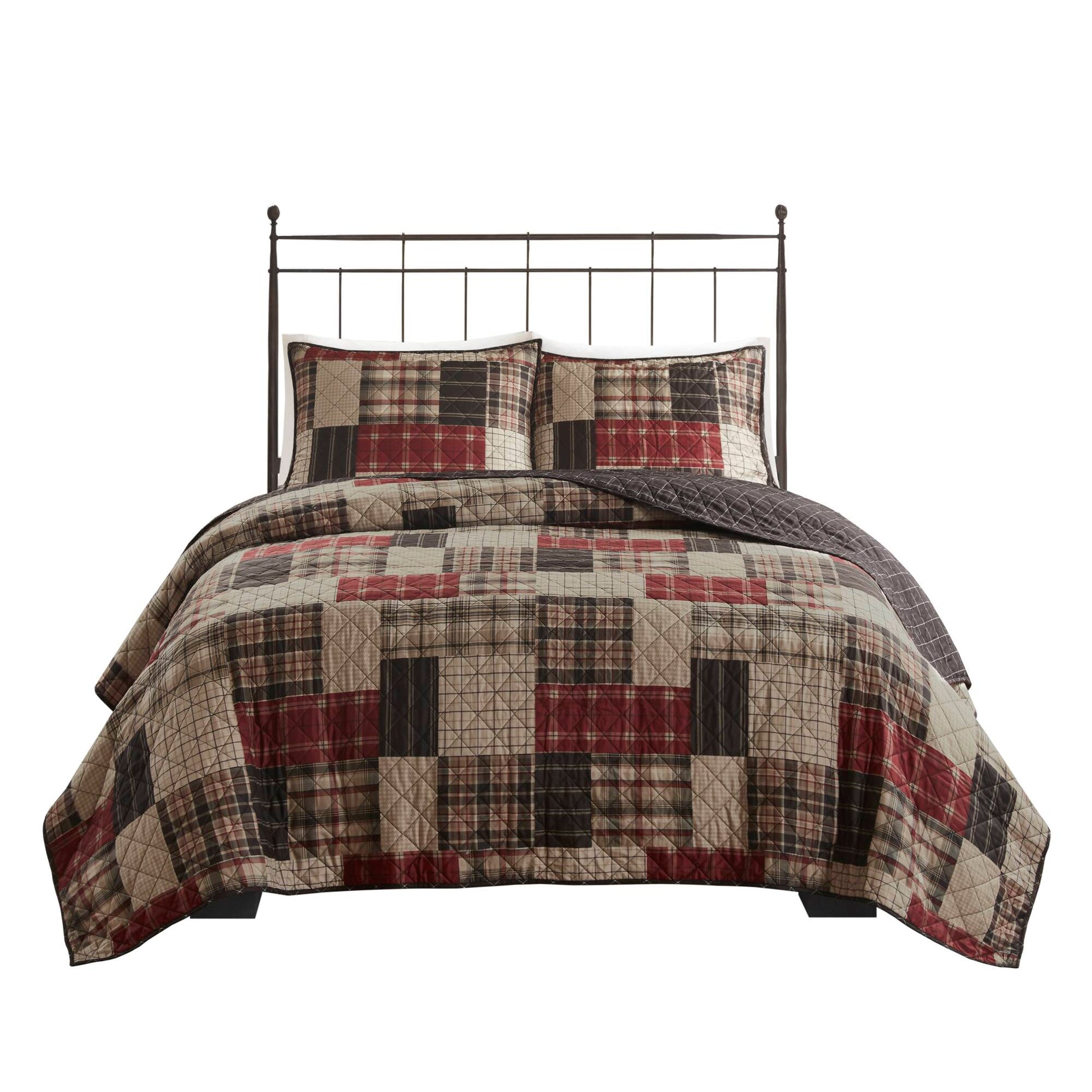 Madison Park 3 Piece Reversible Printed Quilt Set