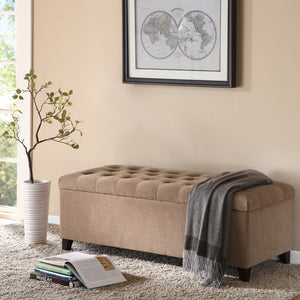 Shandra Oversized Tufted Top Upholstered Storage Bench
