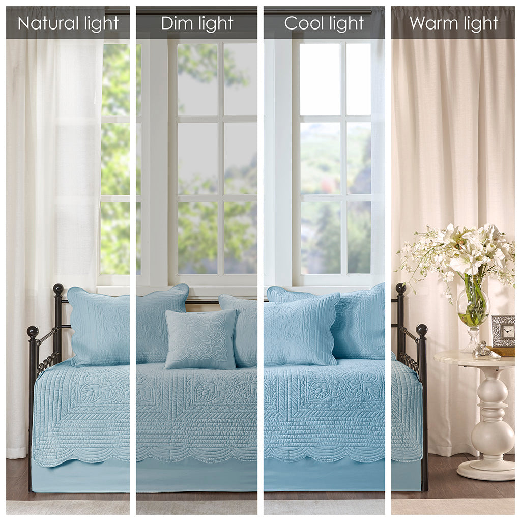 Madison Park 6 Piece Reversible Scalloped Edge Daybed Cover Set