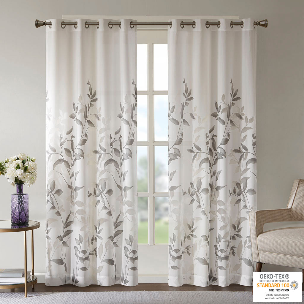 Madison Park Burnout Printed Curtain Panel
