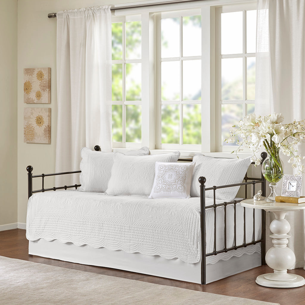 Madison Park 6 Piece Reversible Scalloped Edge Daybed Cover Set