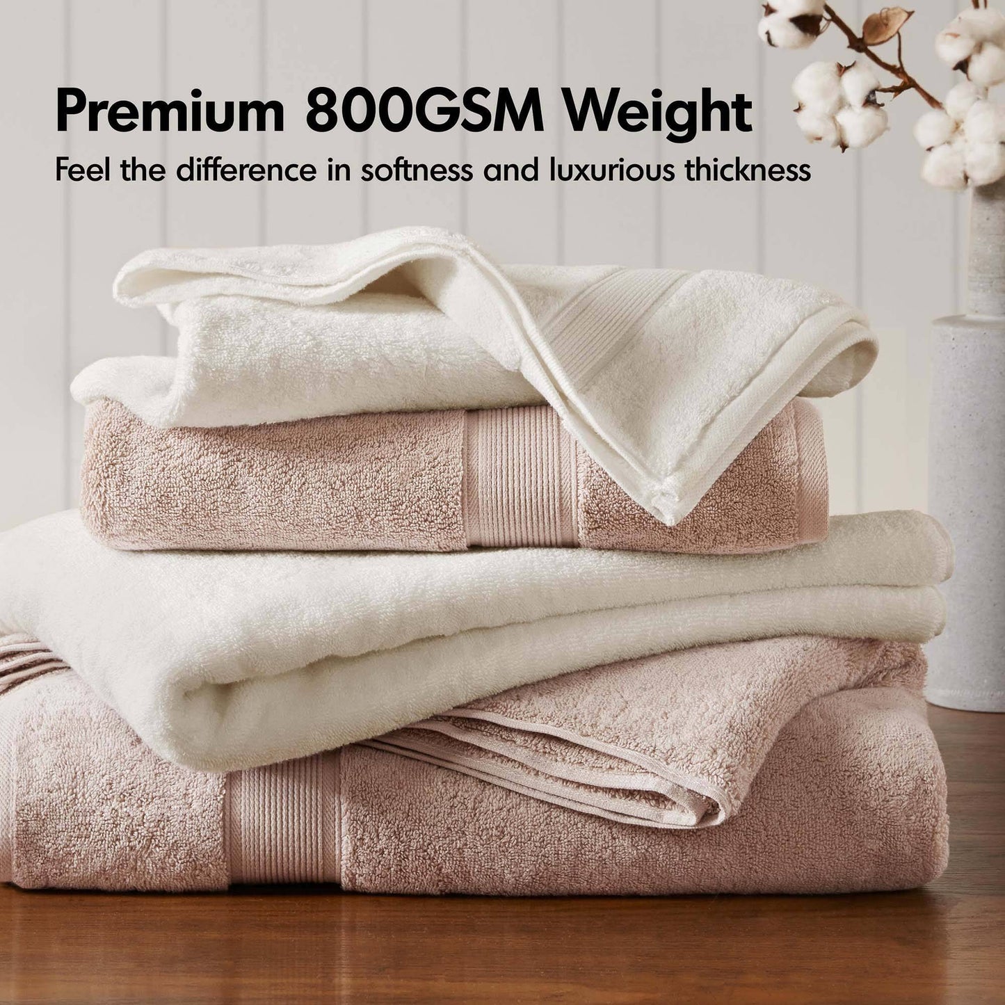 Madison Park Signature 800GSM Ultra-Soft 100% Cotton Absorbent Towel Set