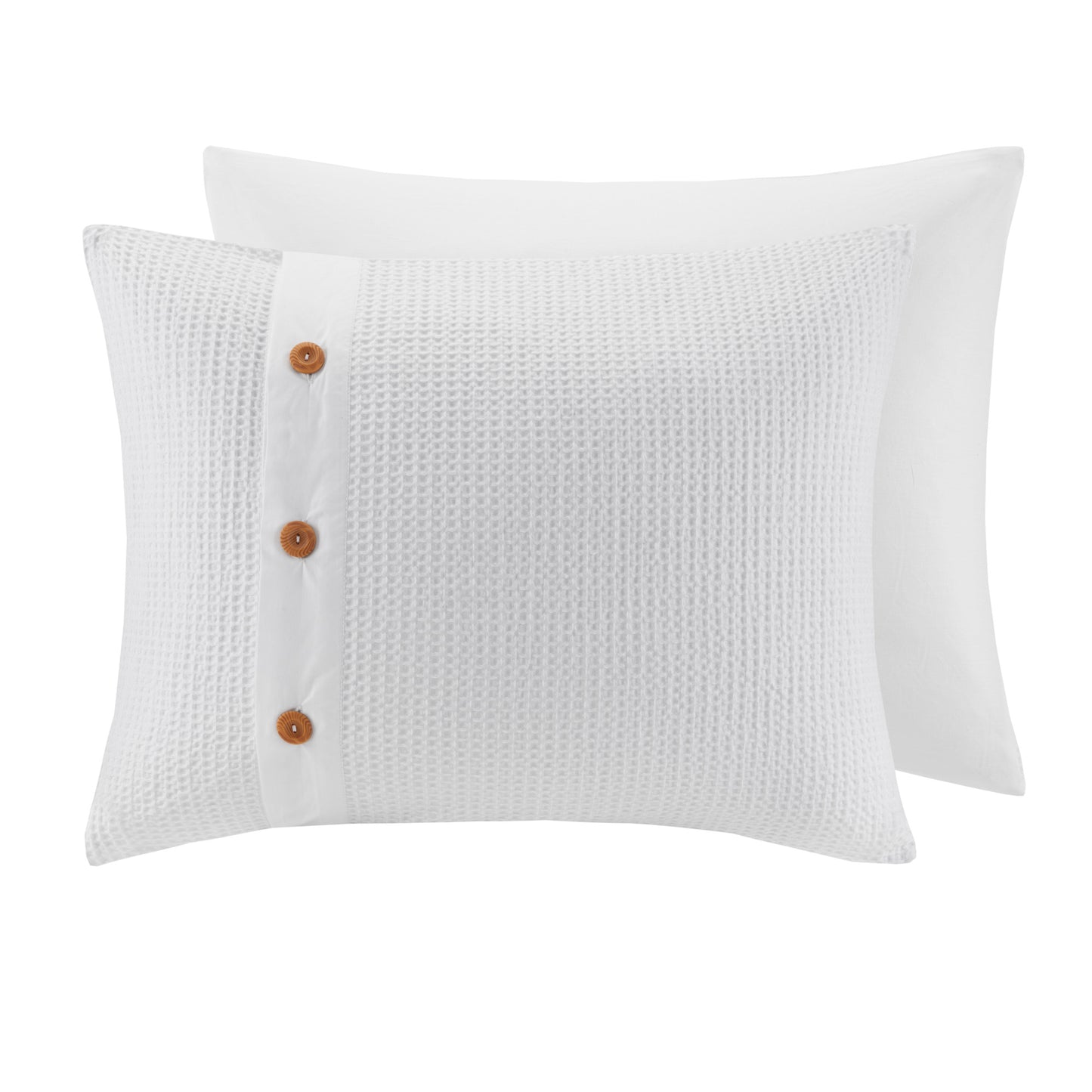 Madison Park 3 Piece Cotton Waffle Weave Duvet Cover Set