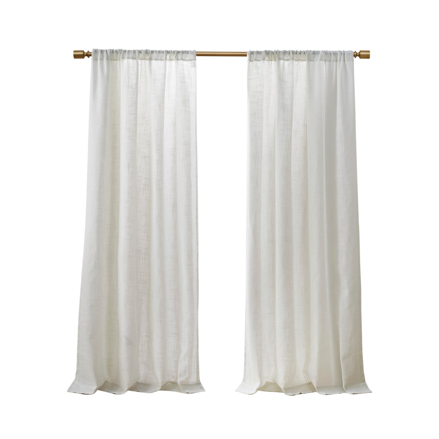 Madison Park Linen Blend Light Filtering Curtain Panel Pair