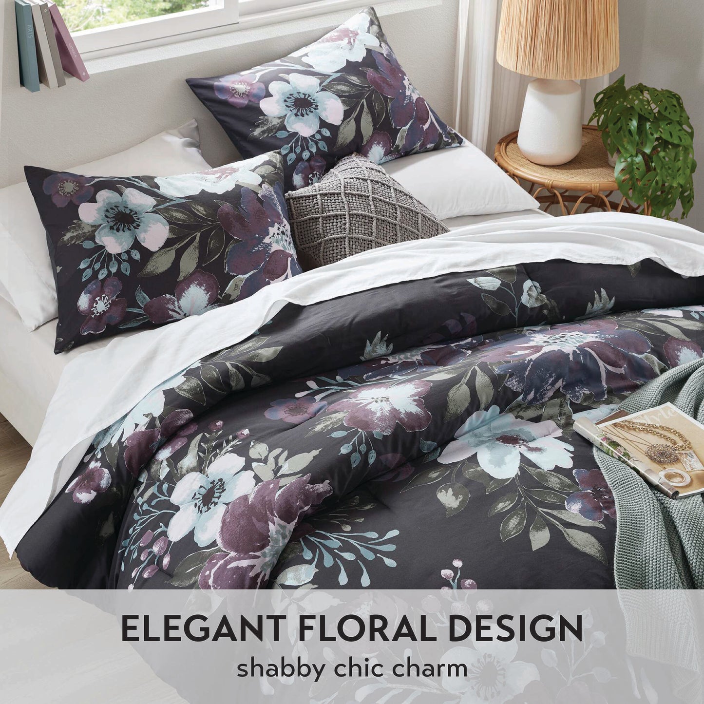 Madison Park 3 Piece Cotton Printed Comforter Set